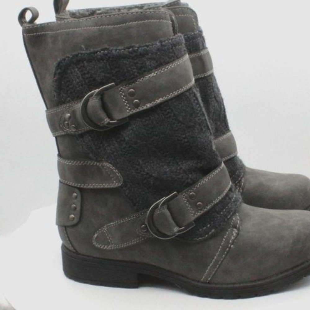 Sugar Jolla Double Buckle Combat Motorcycle Boots